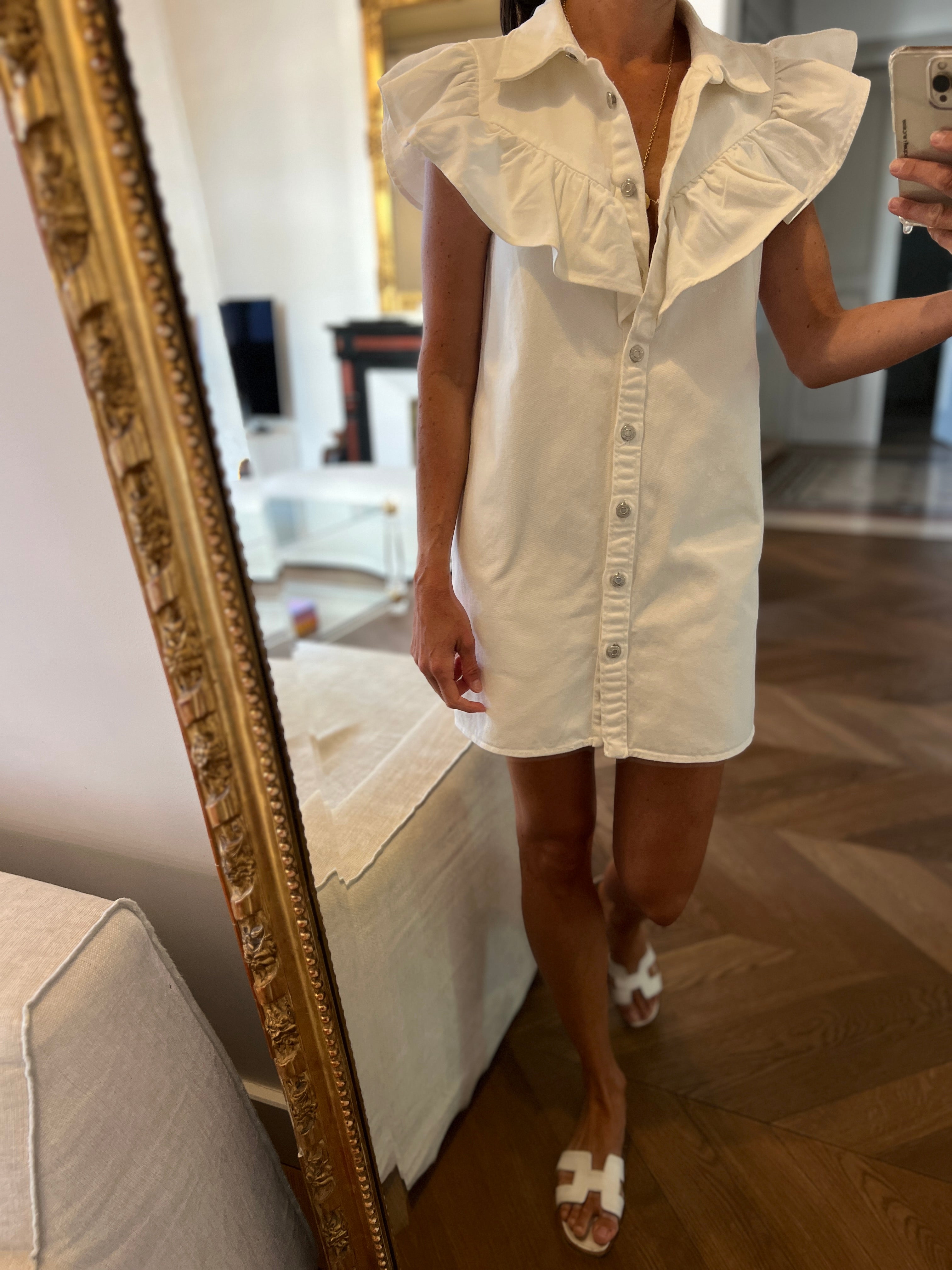 Robe Zara en jean blanc