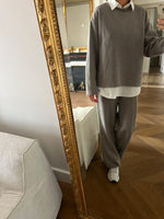 Charger l'image dans la galerie, Zara - Ensemble pantalon pull gris sportwear
