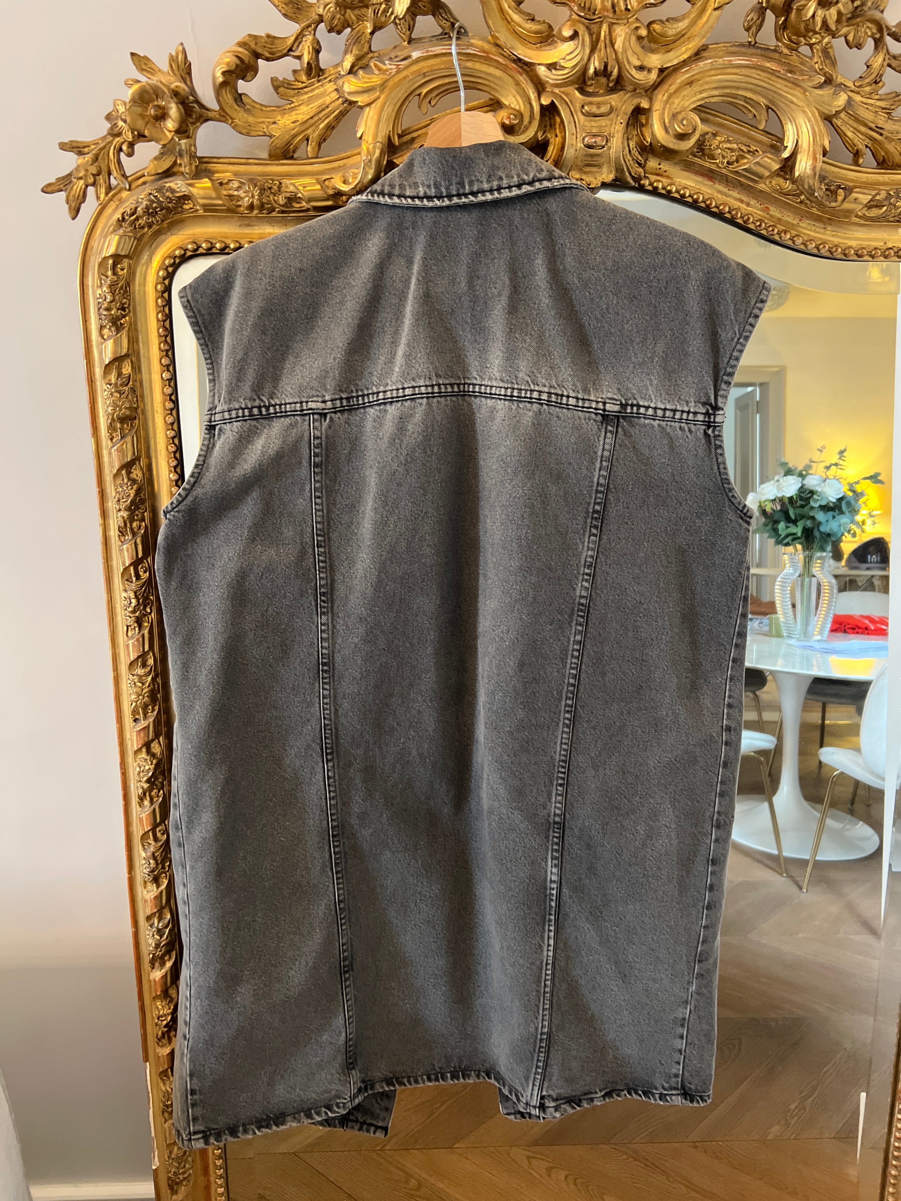American Vintage - Veste longue en jean sans manche