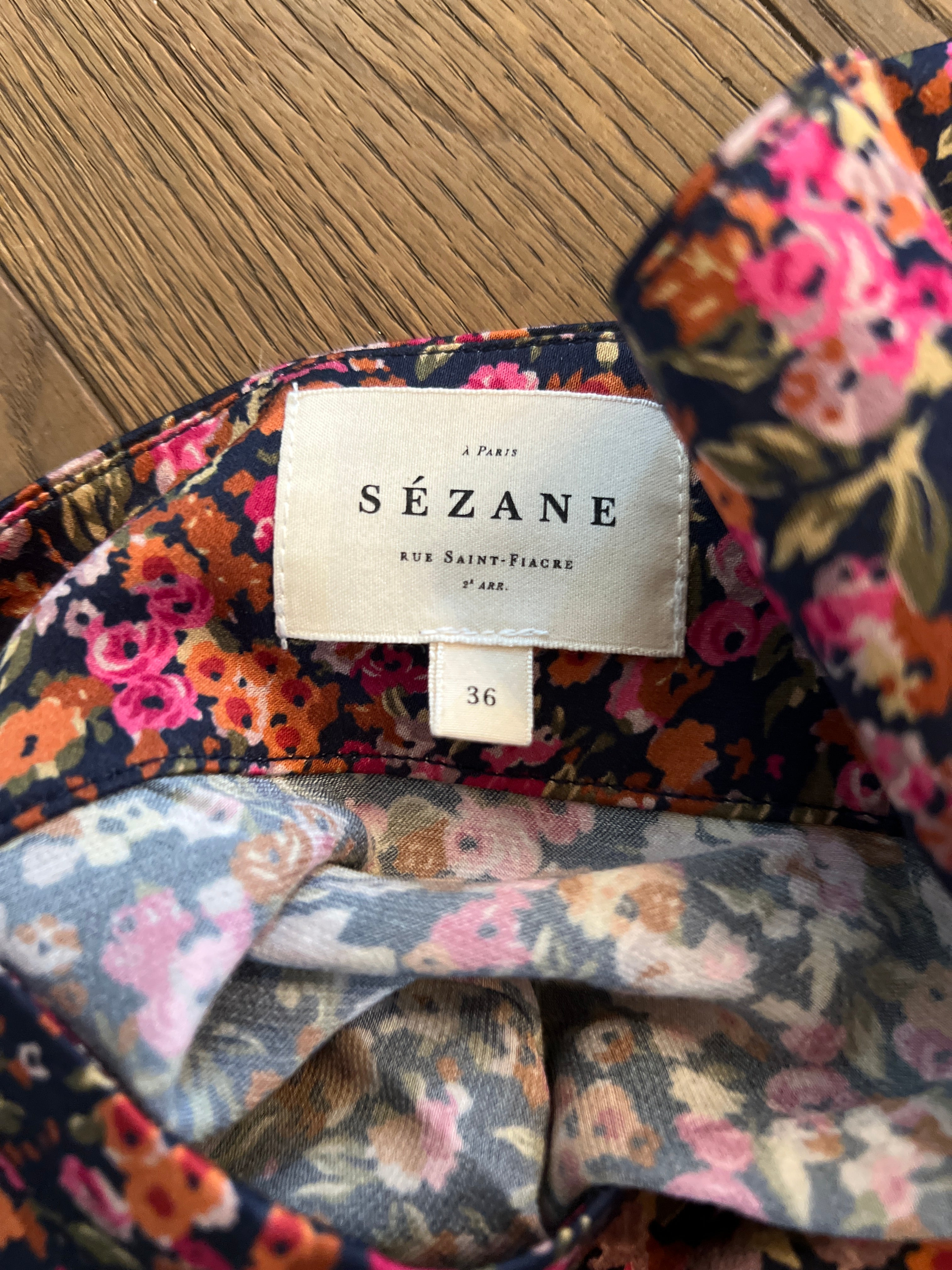 Jupe Sézane satinée à fleurs