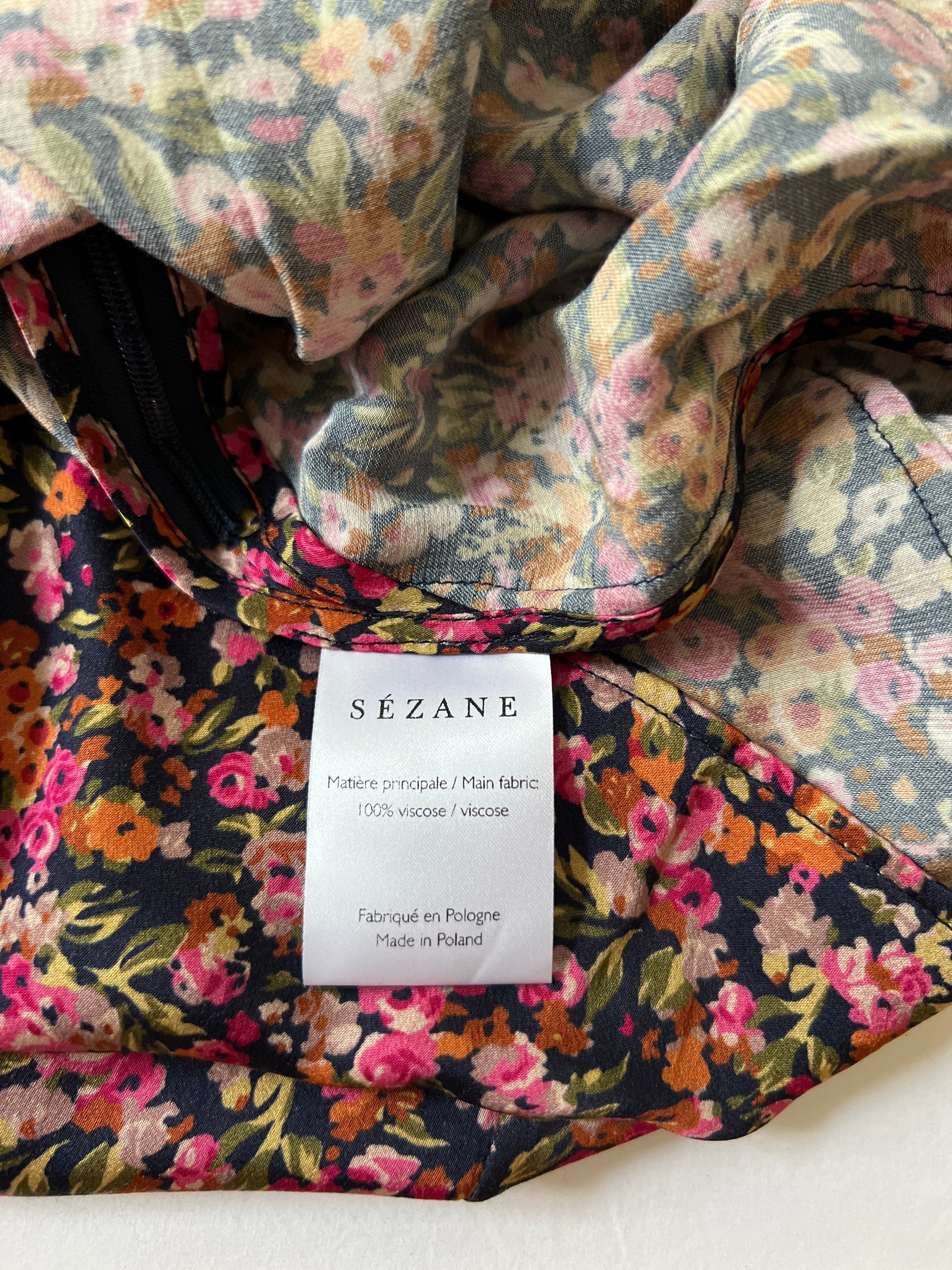 Jupe Sézane satinée à fleurs