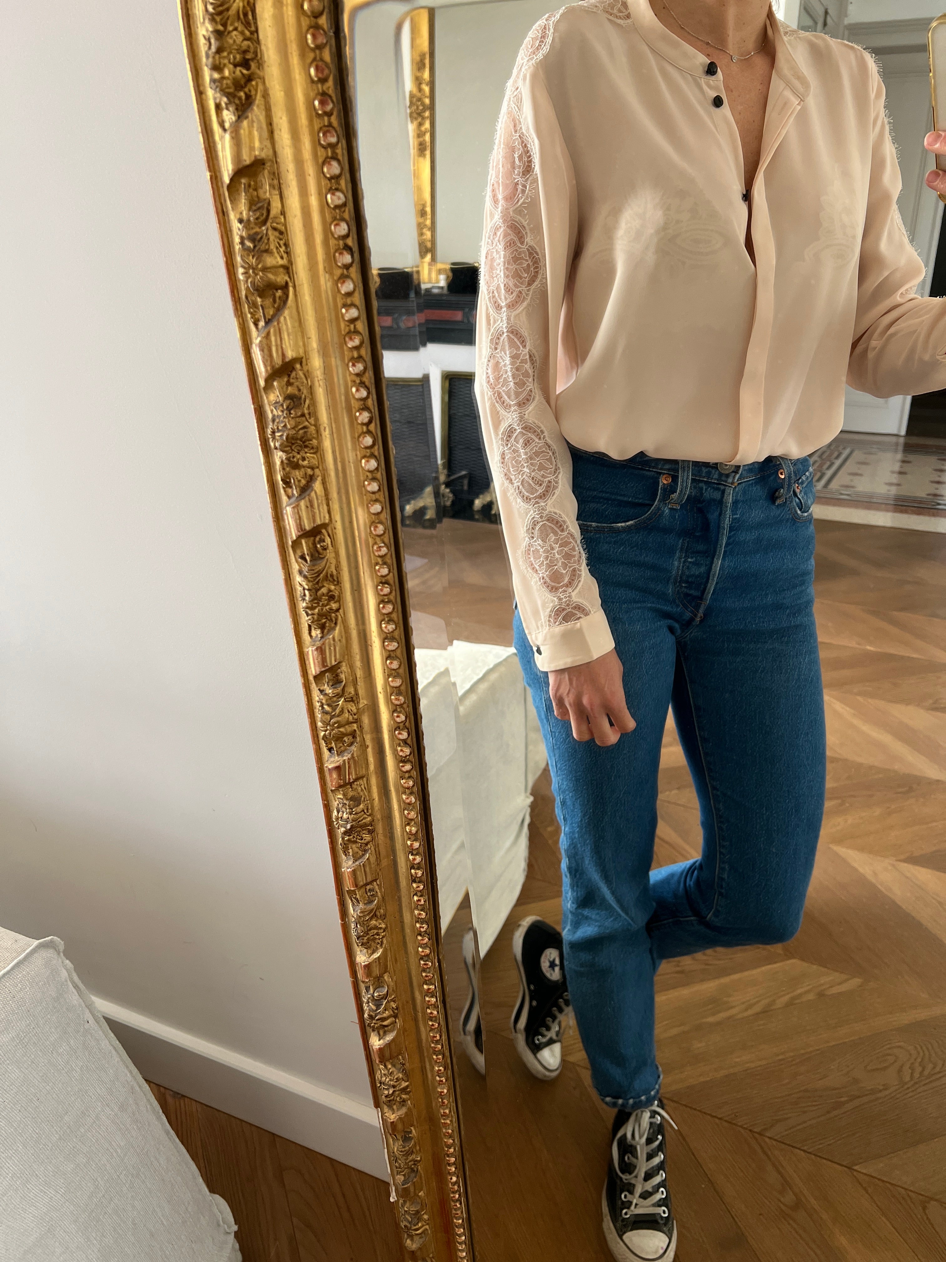 Chemise The Kooples fluide rose pale