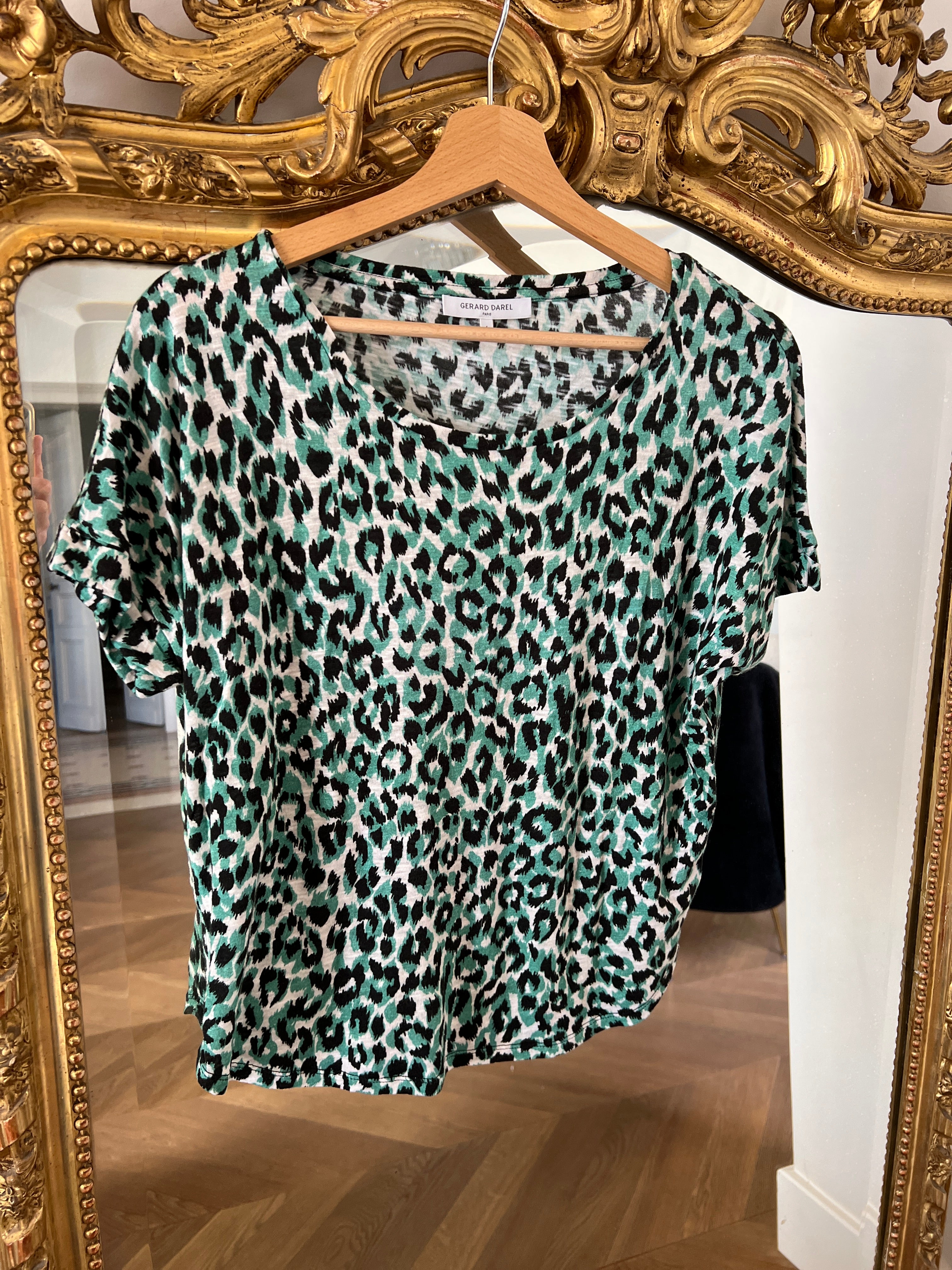 T shirt Gérard Darel Leopard vert