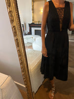 Charger l'image dans la galerie, Sandro  - Robe longue noire dentelle
