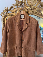 Charger l&#39;image dans la galerie, Easy Clothes - Veste en daim marron
