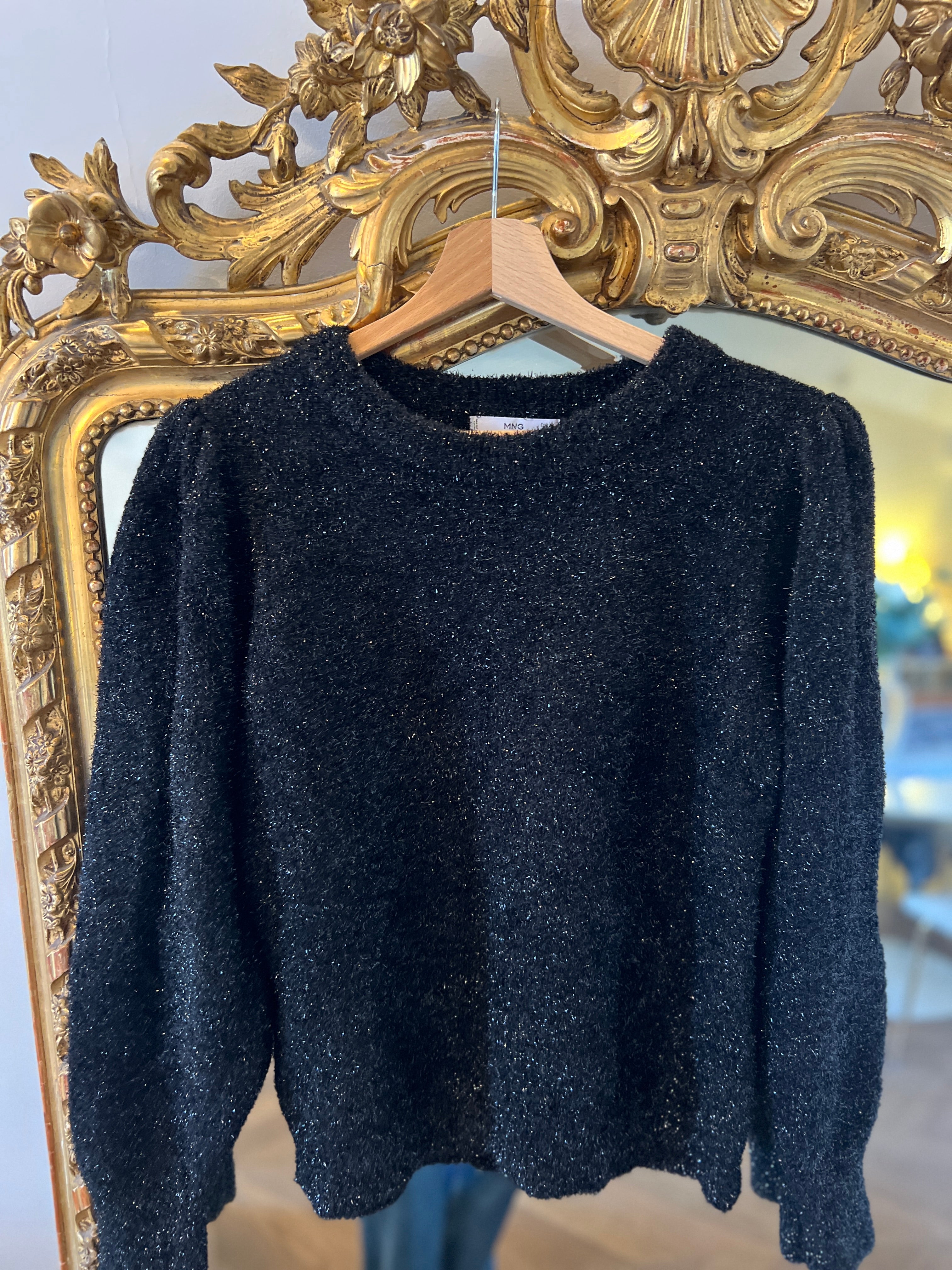 Mango - Pull irisé épaules ballons