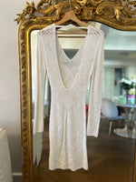 Charger l&#39;image dans la galerie, Robe La Perla crochet blanche longue
