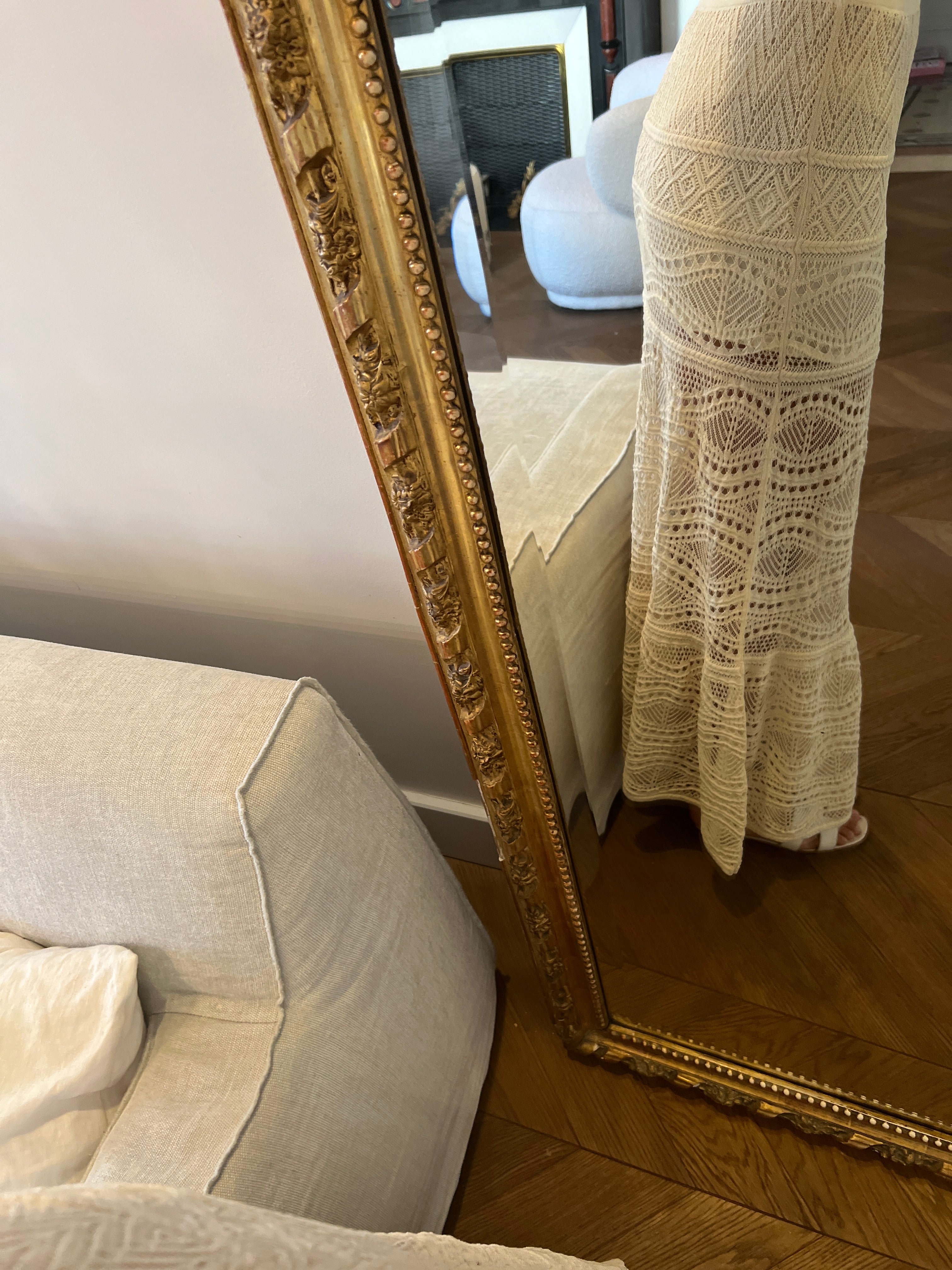 Jupe D.Exterior à crochet blanche