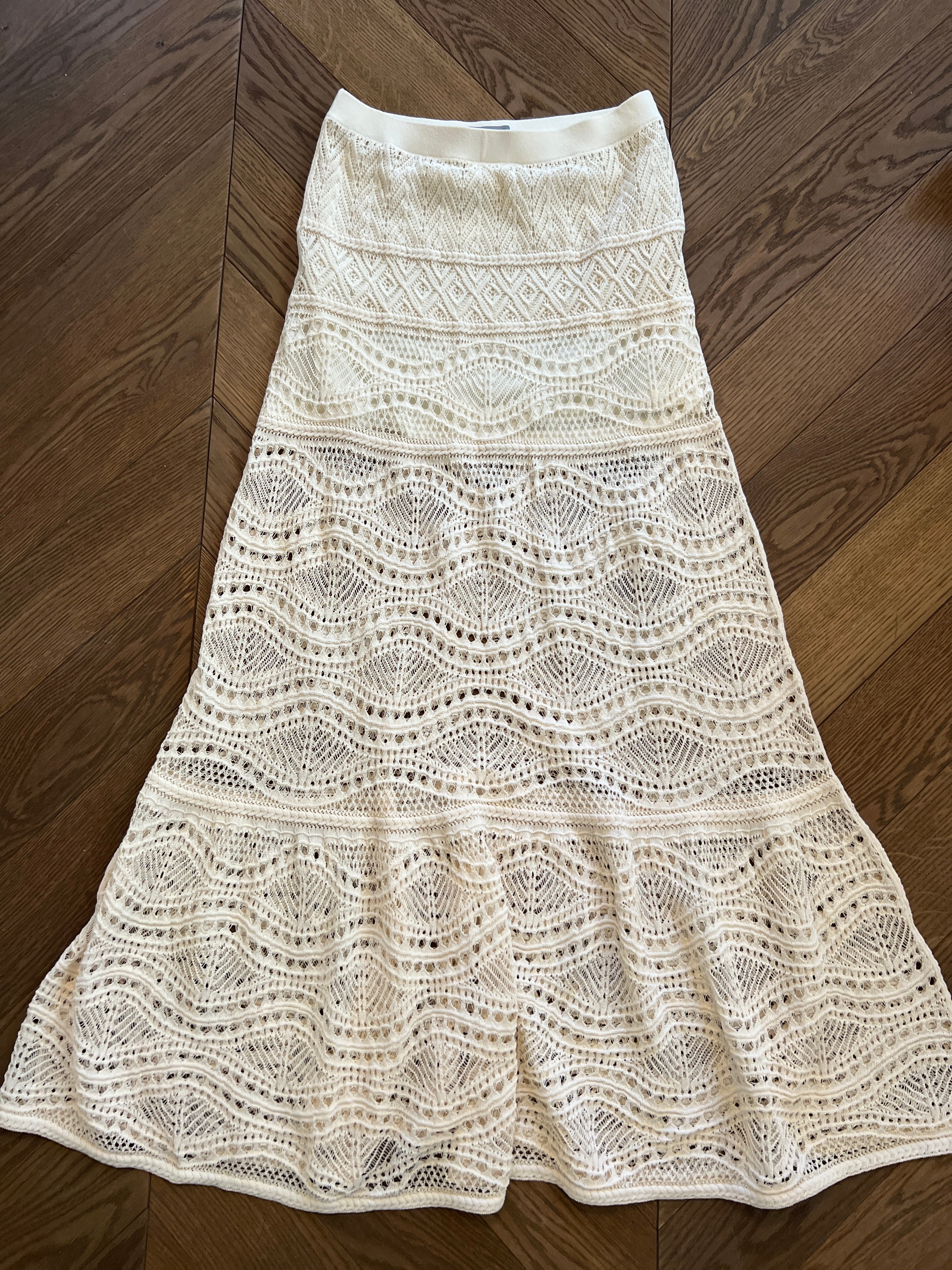 Jupe D.Exterior à crochet blanche