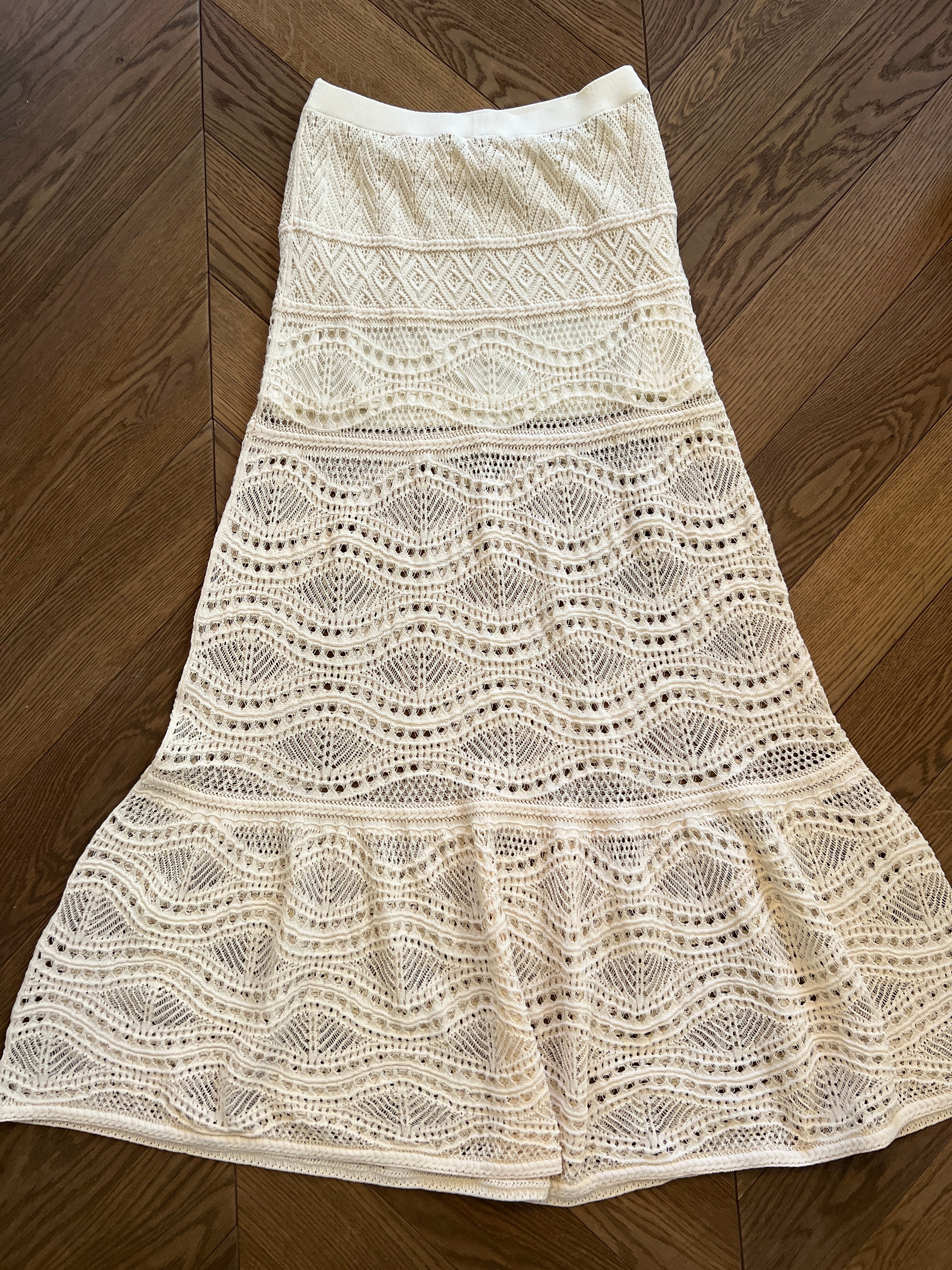 Jupe D.Exterior à crochet blanche