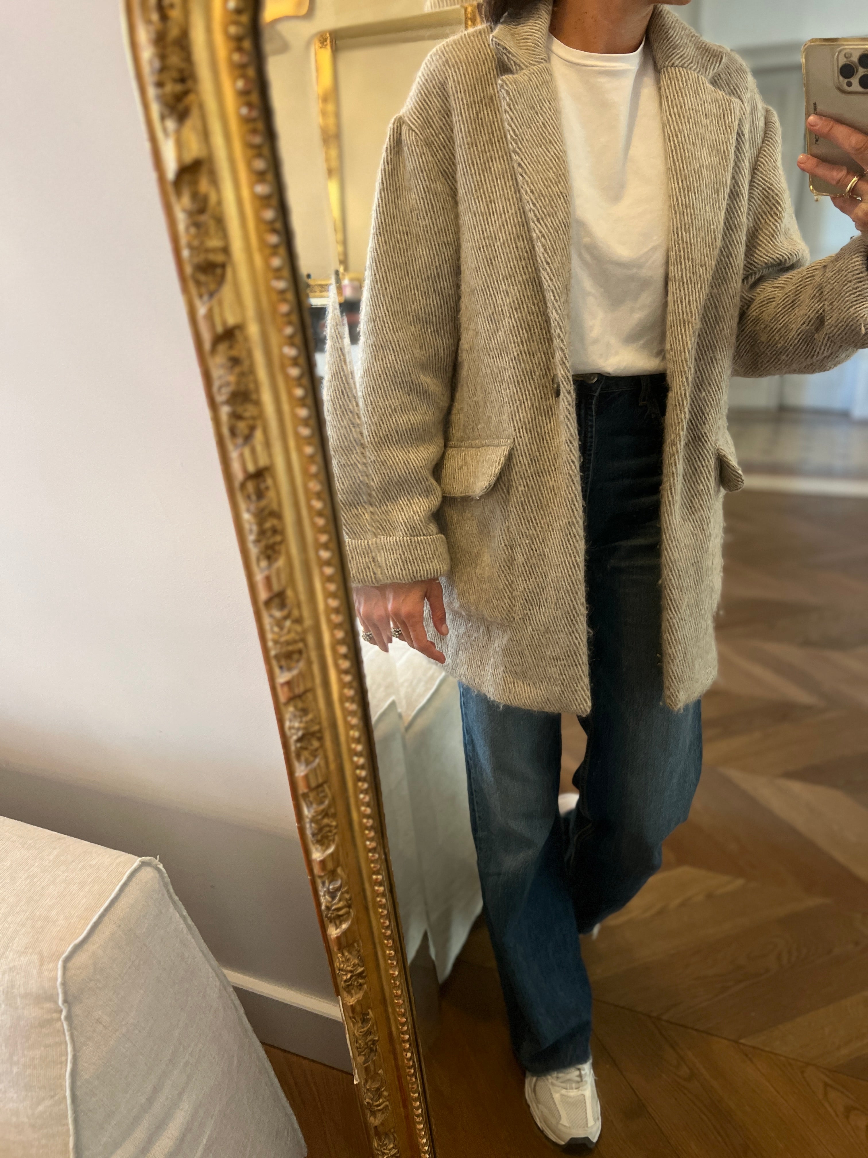 American Vintage - Veste en laine beige