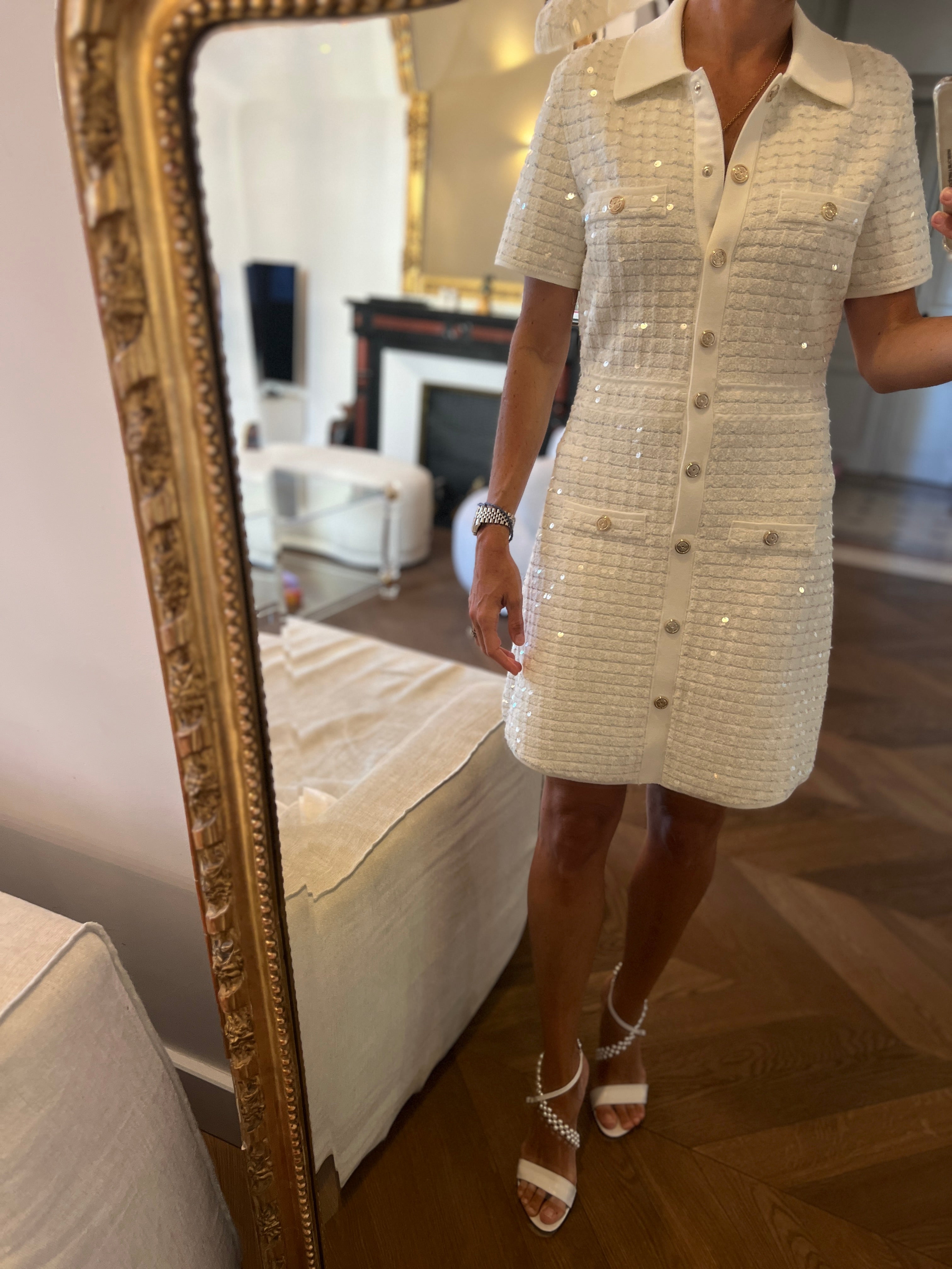 Robe Maje blanche chic