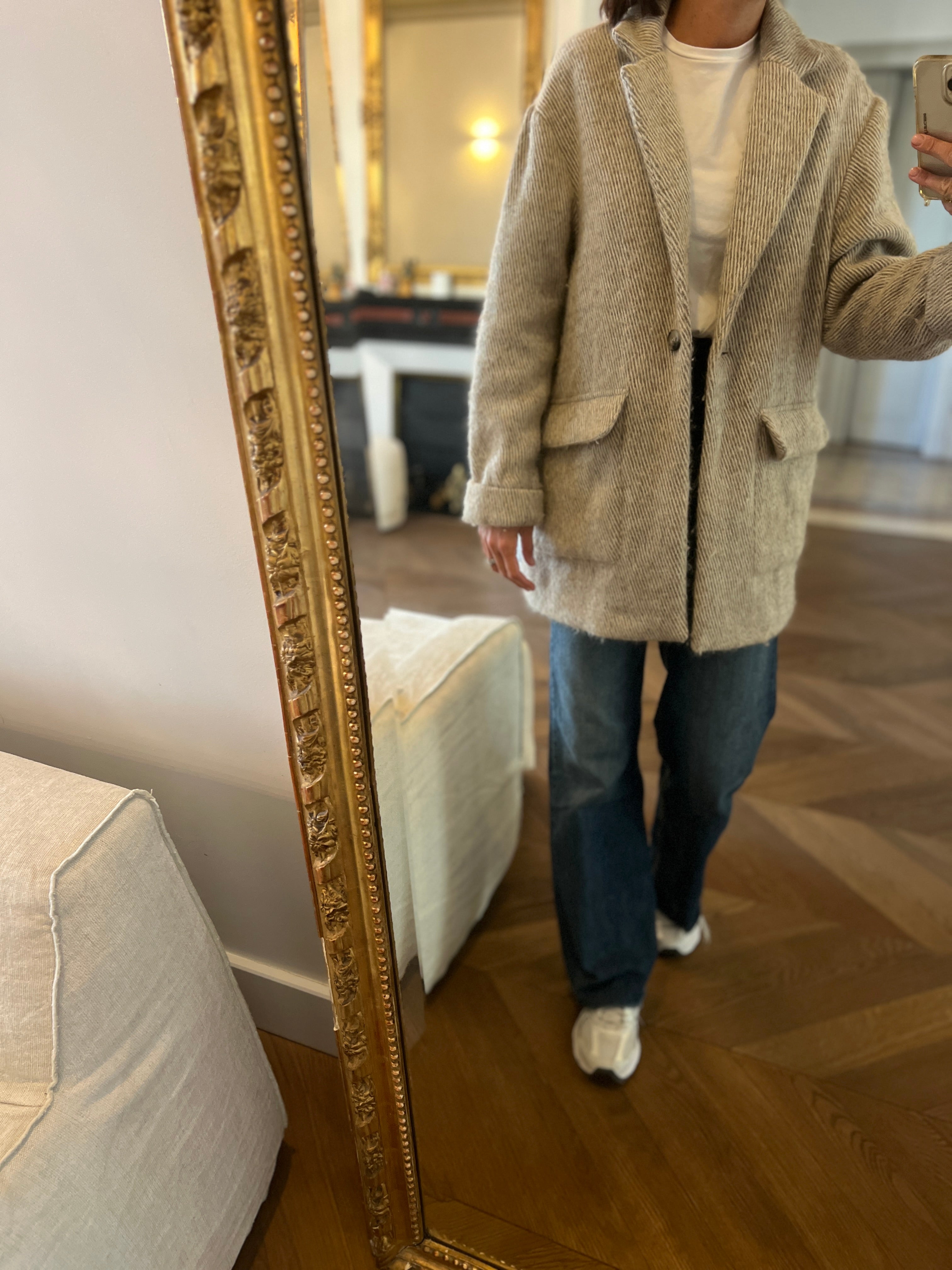 American Vintage - Veste en laine beige