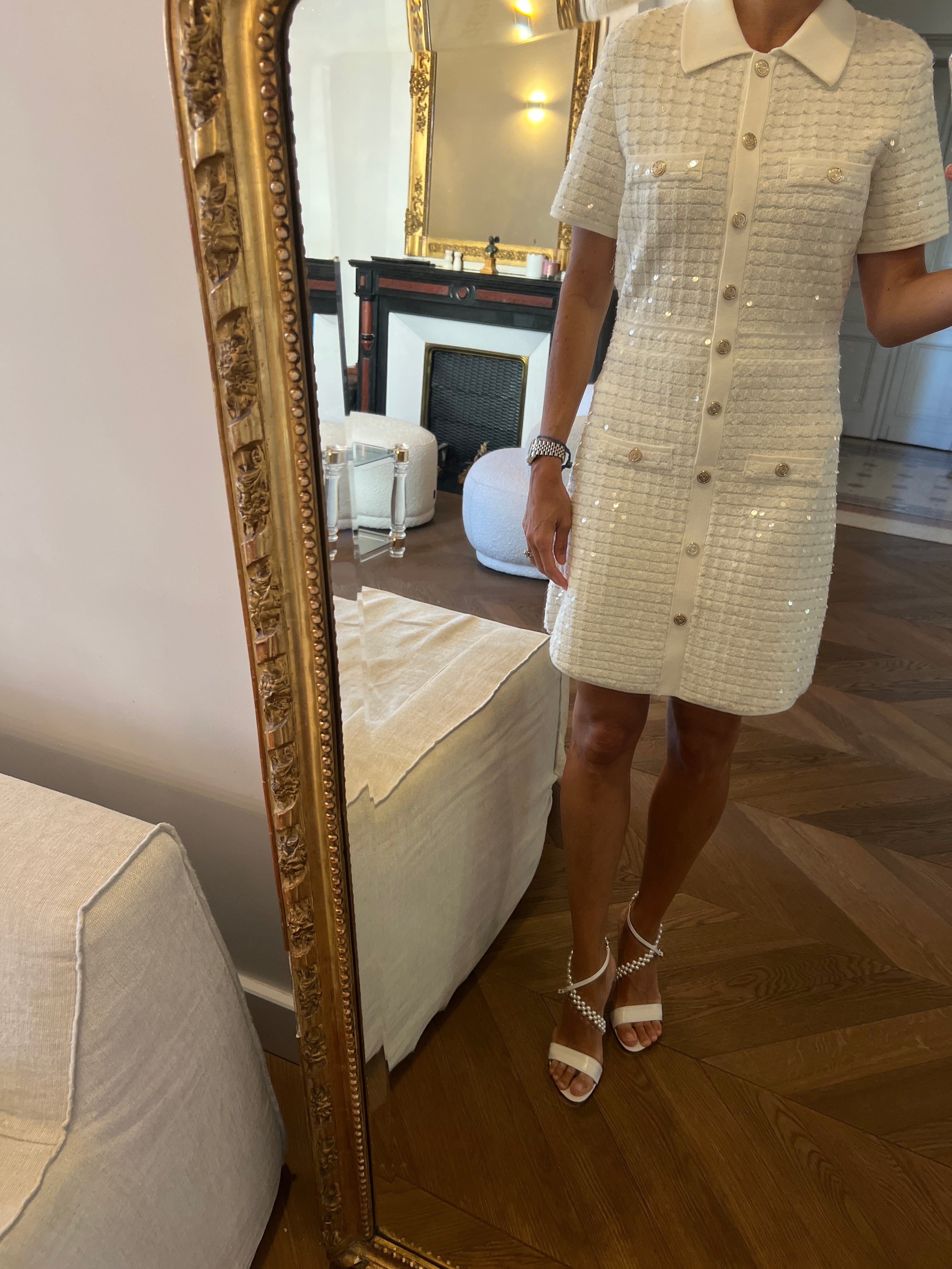 Robe Maje blanche chic