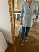 Charger l&#39;image dans la galerie, Chemise blouse Zara à rayures bleu ciel
