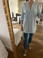 Charger l&#39;image dans la galerie, Chemise blouse Zara à rayures bleu ciel
