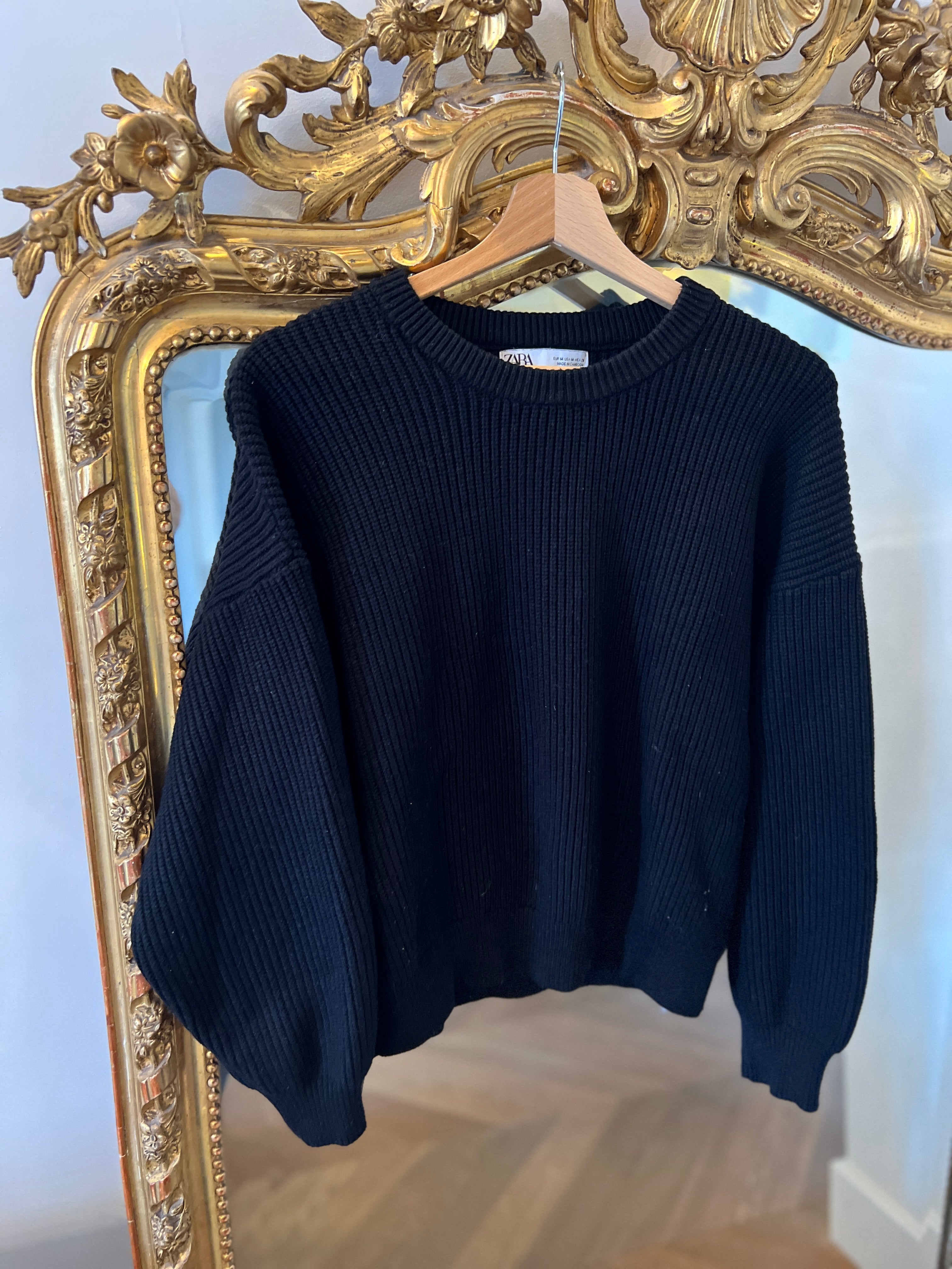 Zara - Pull noir col rond