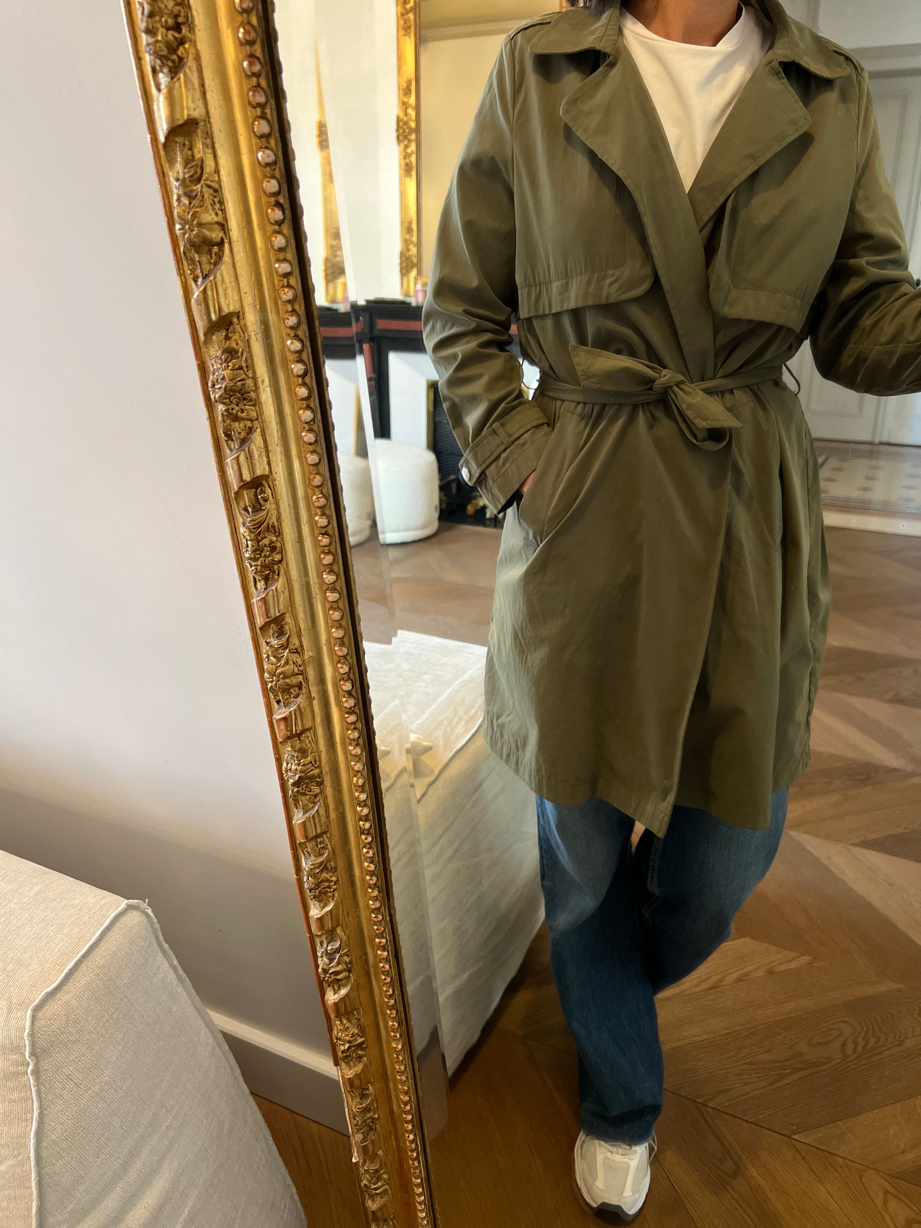 Zara - Trench Zara Girls Kaki