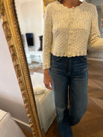 Charger l&#39;image dans la galerie, Ba&amp;sh - Gilet en crochet jump beige courte
