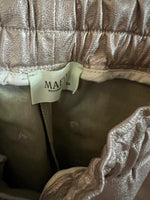 Charger l'image dans la galerie, Maevy - Pantalon metallisé mouvement libre champagne

