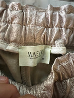 Charger l'image dans la galerie, Maevy - Pantalon metallisé mouvement libre champagne
