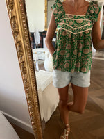 Charger l'image dans la galerie, Ba&amp;sh - Top vert et beige
