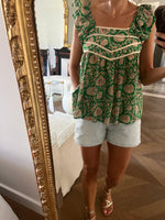 Charger l'image dans la galerie, Ba&amp;sh - Top vert et beige

