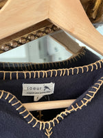 Charger l'image dans la galerie, Soeur - Blouse ardoise à franges
