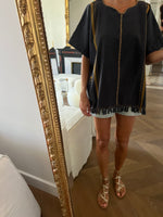 Charger l'image dans la galerie, Soeur - Blouse ardoise à franges

