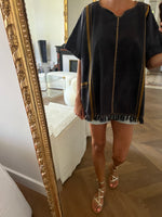 Charger l'image dans la galerie, Soeur - Blouse ardoise à franges
