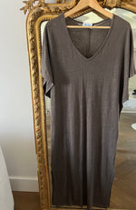 Charger l'image dans la galerie, Sluiz Ibiza - Robe longue grise col V
