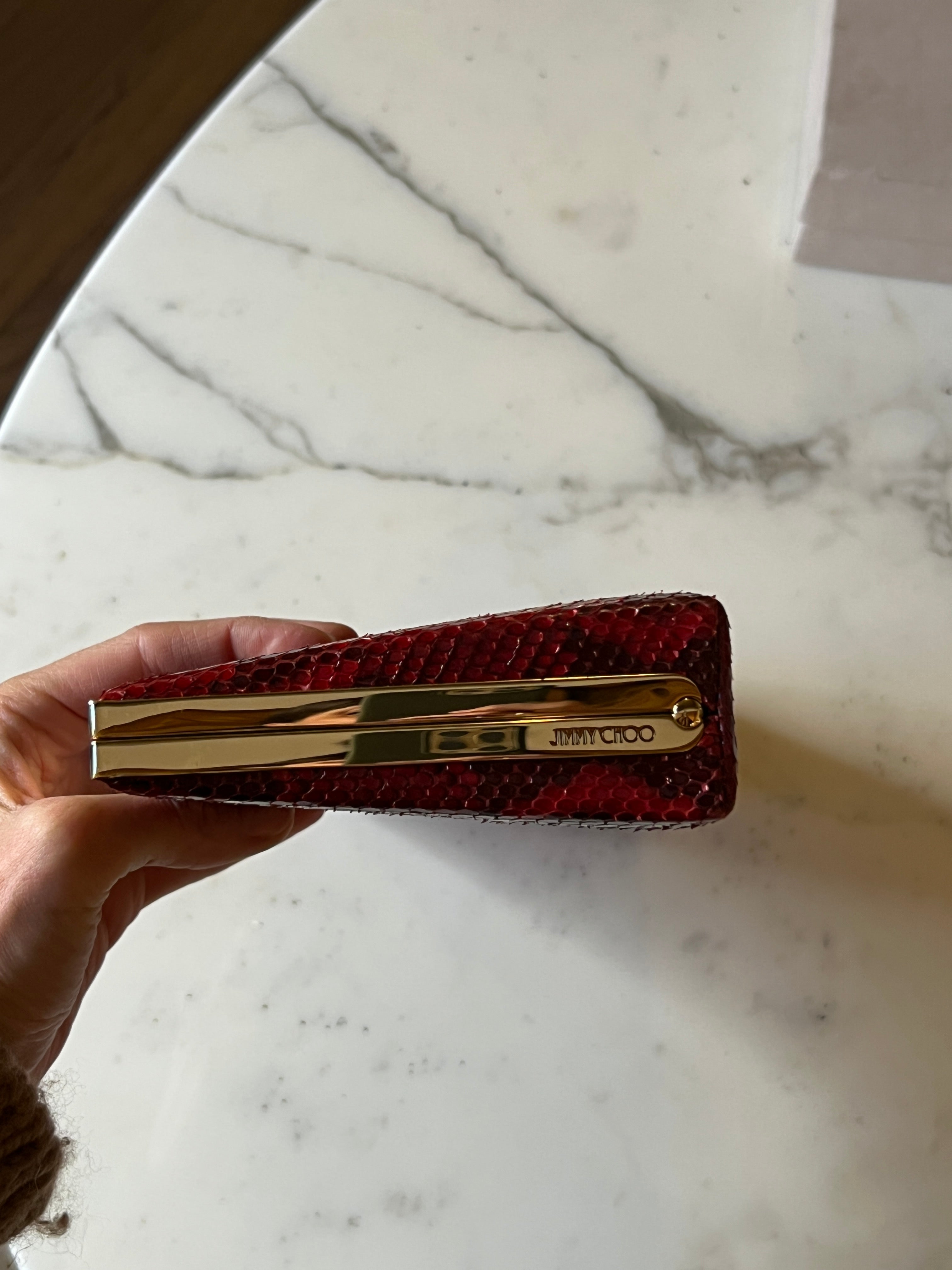 Noémie Lenoir Pochette Jimmy Choo Neuve python