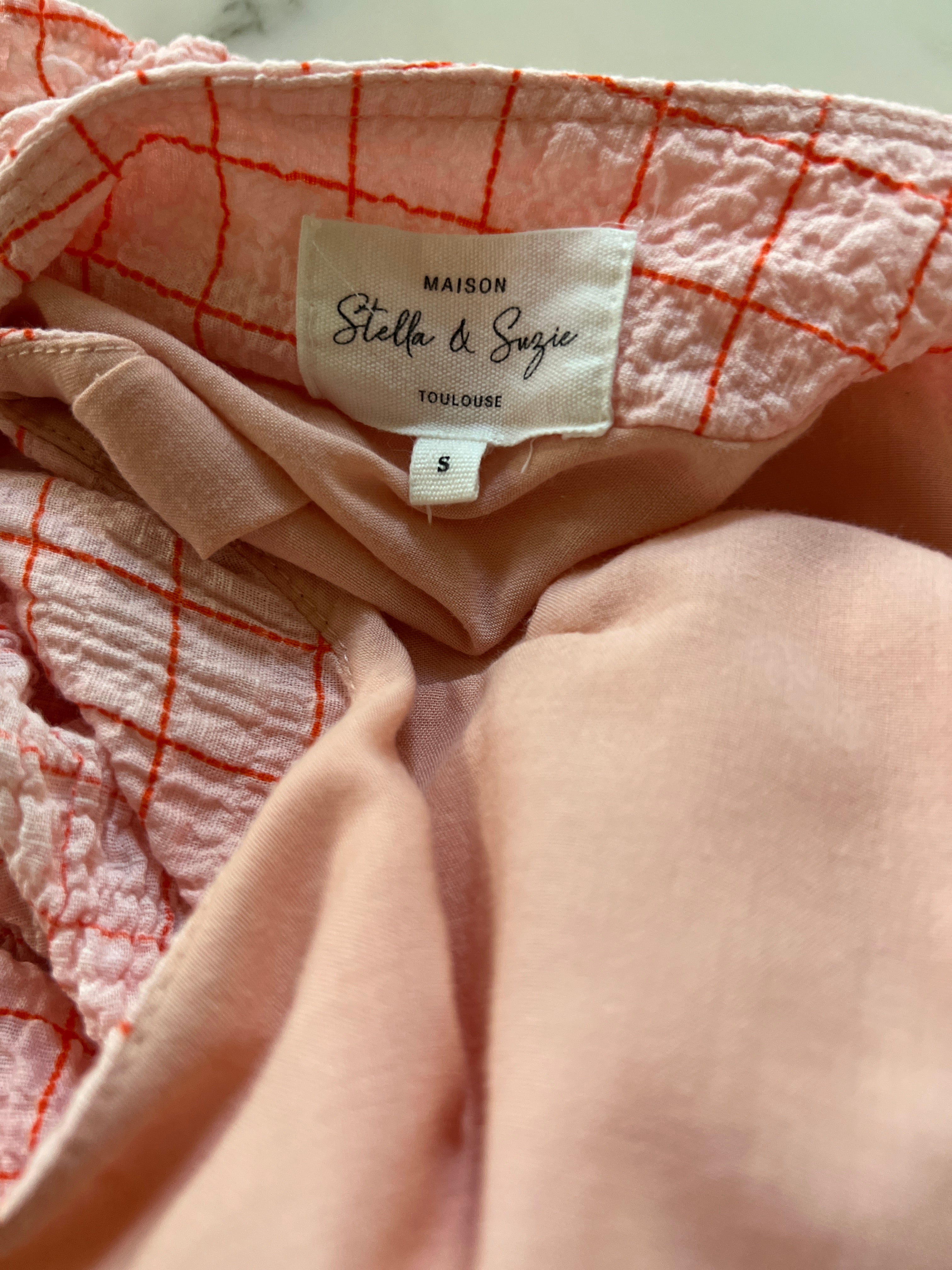 Robe Stella&Suzie Avril rose à carreaux