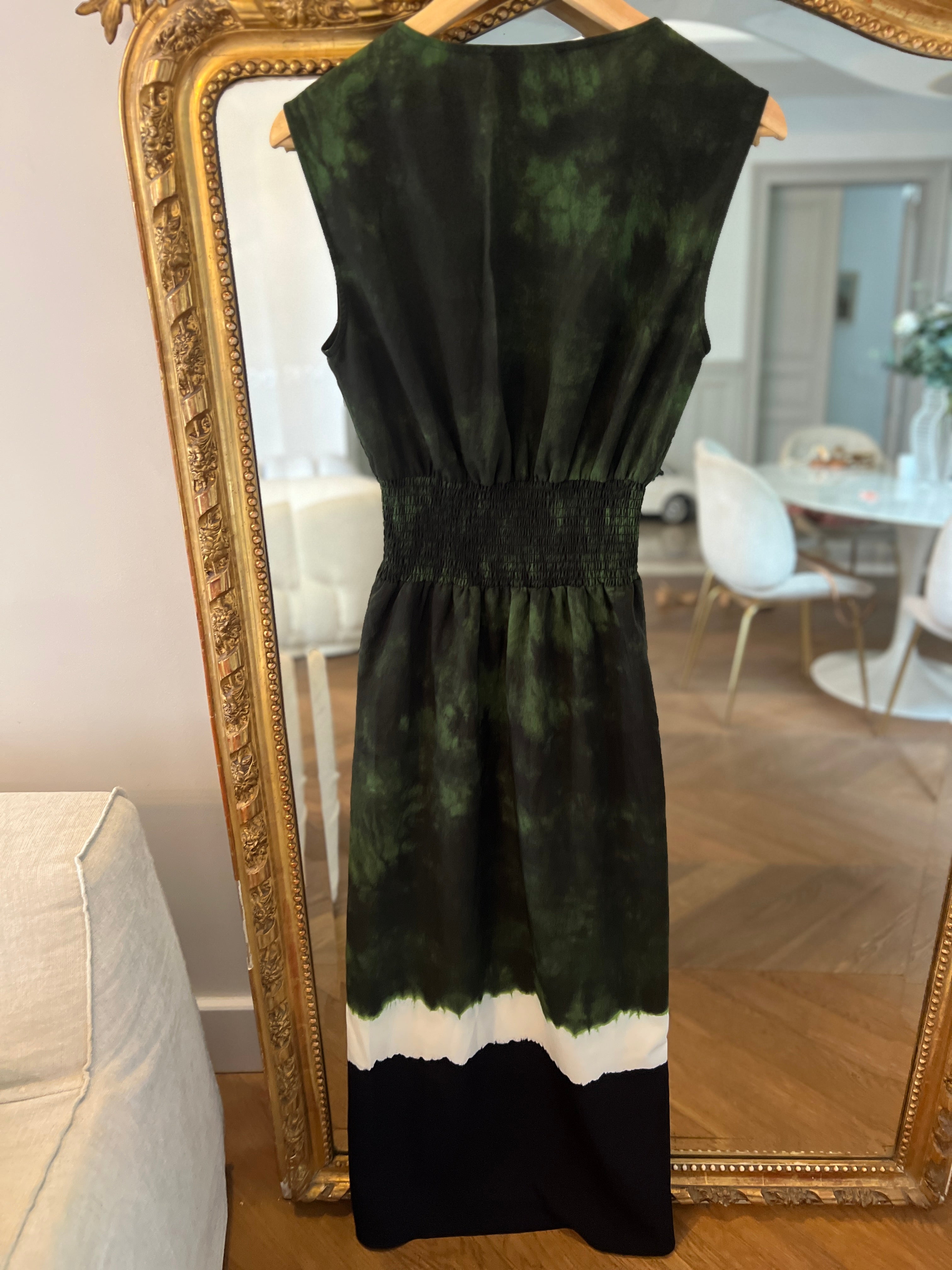 Robe Maje longue verte foncée