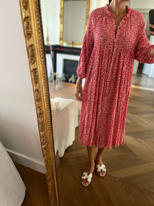 Robe Senes longue rouge à imprimé floral