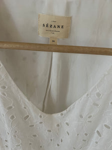 Robe Sezane blanche broderie