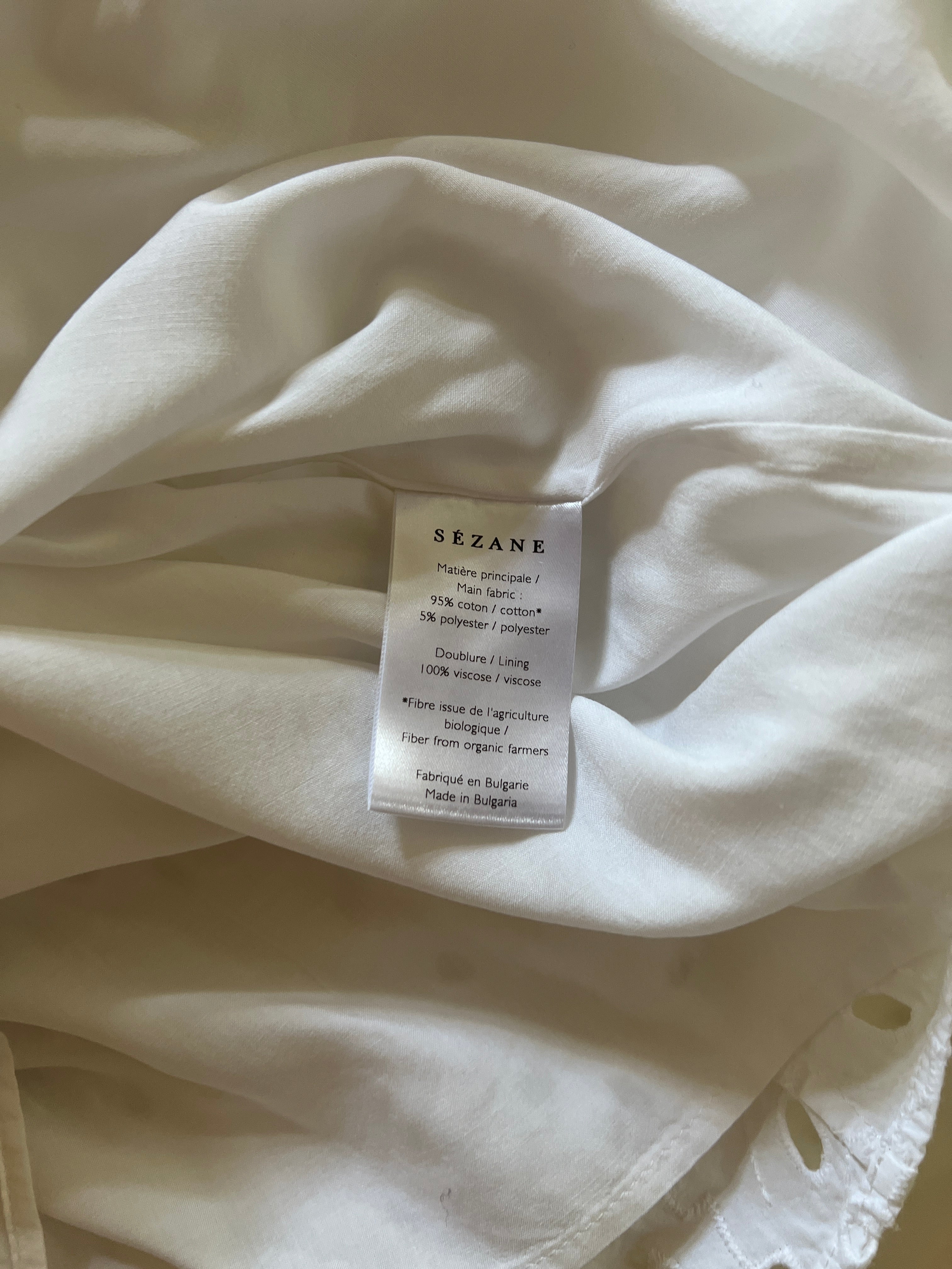 Robe Sezane blanche broderie