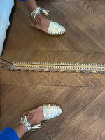 Charger l&#39;image dans la galerie, Sandales dorées Couleur Poupre
