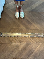 Charger l&#39;image dans la galerie, Sandales dorées Couleur Poupre
