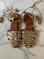 Charger l&#39;image dans la galerie, Sandales dorées Couleur Poupre
