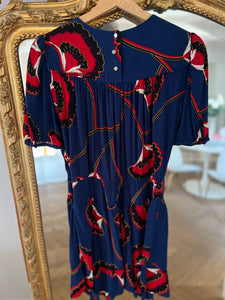 Robe Ba&sh Leo bleu marine à imprimé rouge