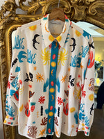 Charger l&#39;image dans la galerie, Kiwi Saint Tropez - Chemise à motifs colorés
