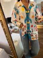 Charger l&#39;image dans la galerie, Kiwi Saint Tropez - Chemise à motifs colorés
