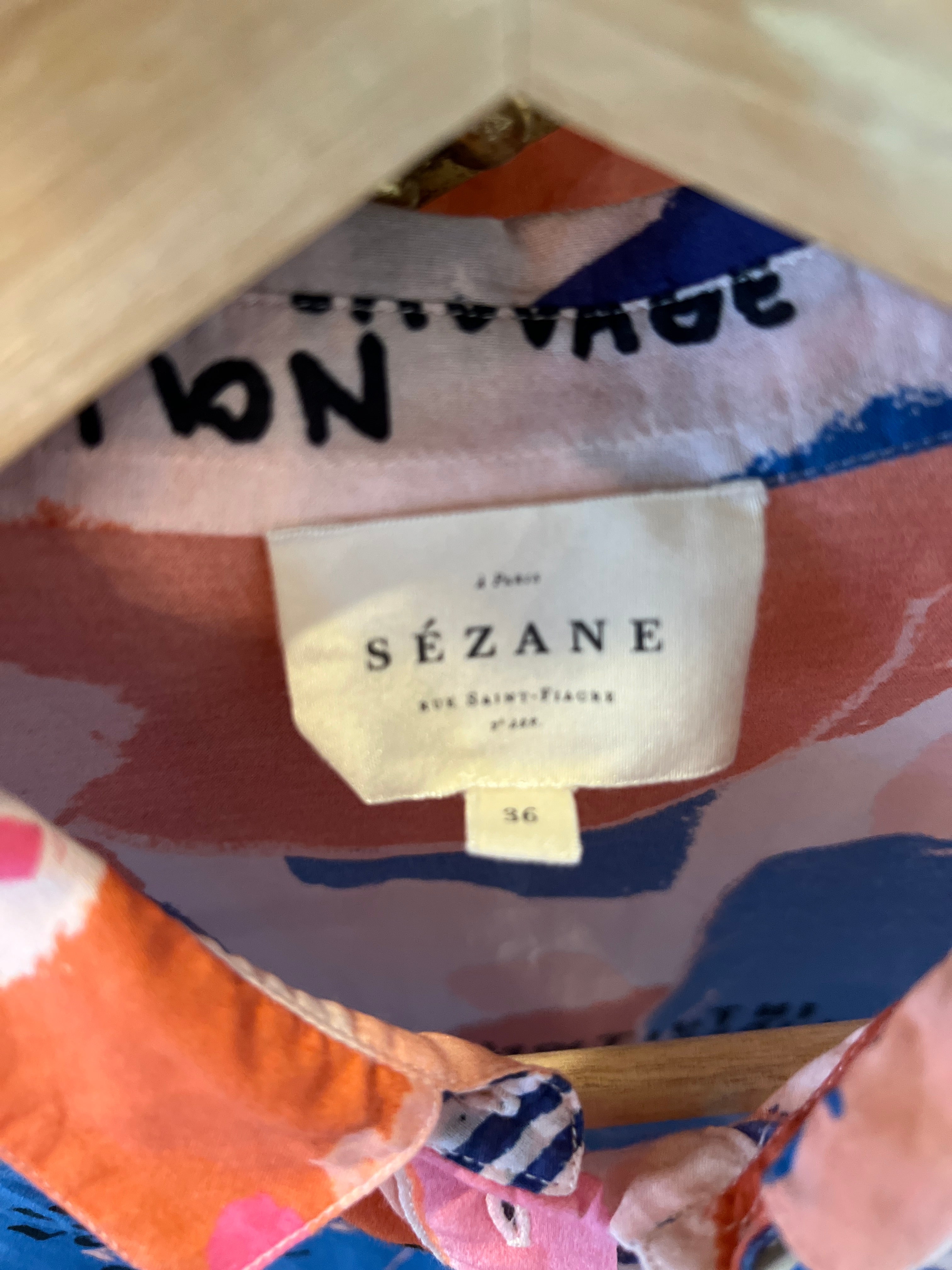 Chemise Sézane colorée coton et soie