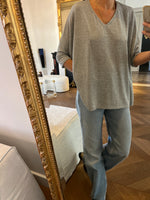 Charger l&#39;image dans la galerie, Pablo Litto- Top neuf fin argenté irisé
