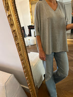 Charger l&#39;image dans la galerie, Pablo Litto- Top neuf fin argenté irisé
