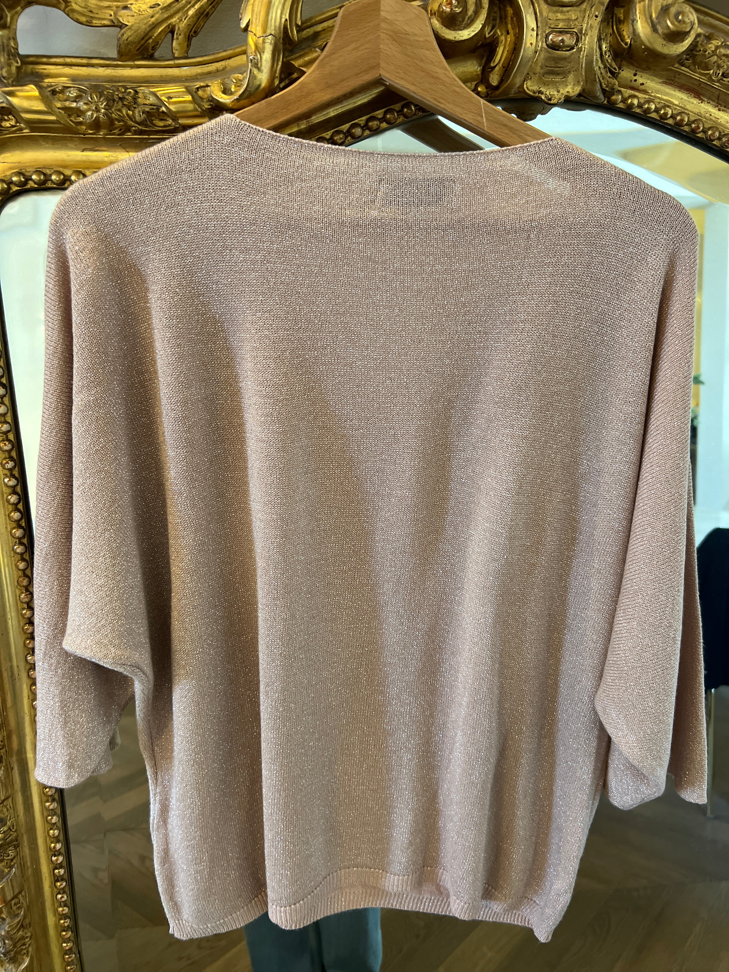 L'Atelier de Mila - Top fin rose irisé