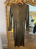 Charger l&#39;image dans la galerie, Guess - Robe dorée épaulettes
