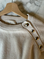 Charger l'image dans la galerie, Sezane  - Pull beige boutons dorés
