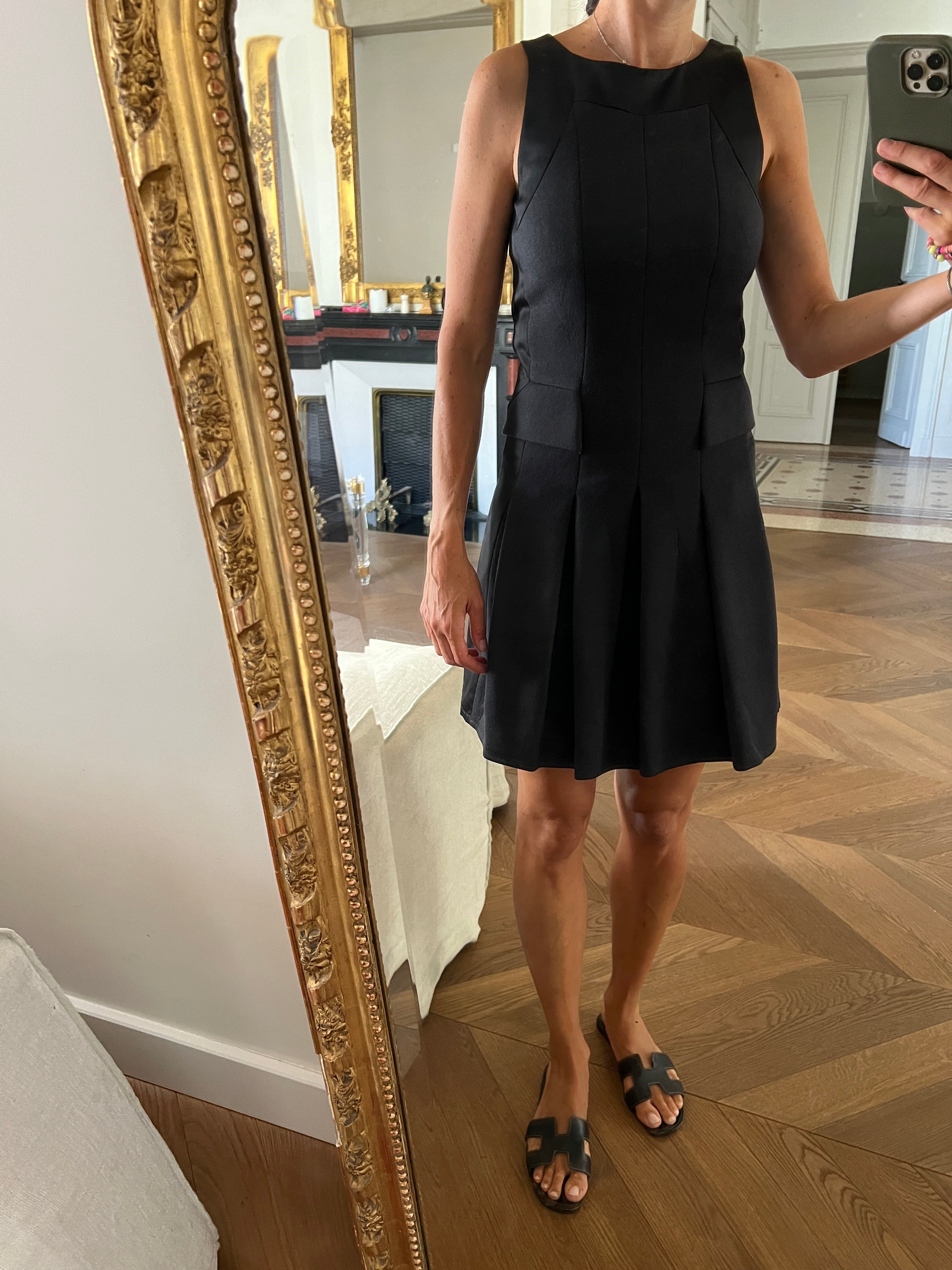 Robe The Kooples noire bordure satinée